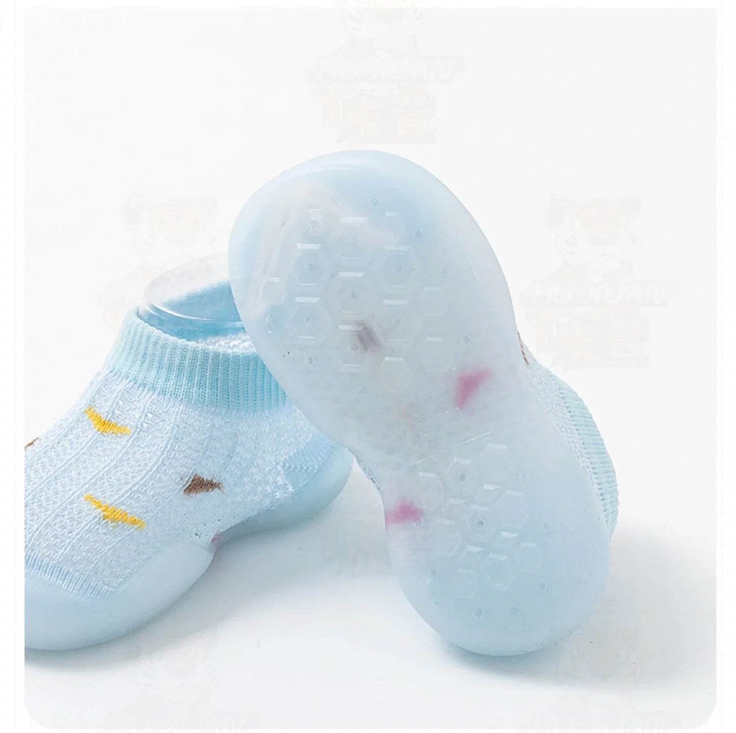 Children's Walking Shoes Baby Floor Shoes Baby Socks Shoes Non Slip Indoor Soft Sole Mesh Surface Thin Sandals One Foot Pedal - ToylandEU