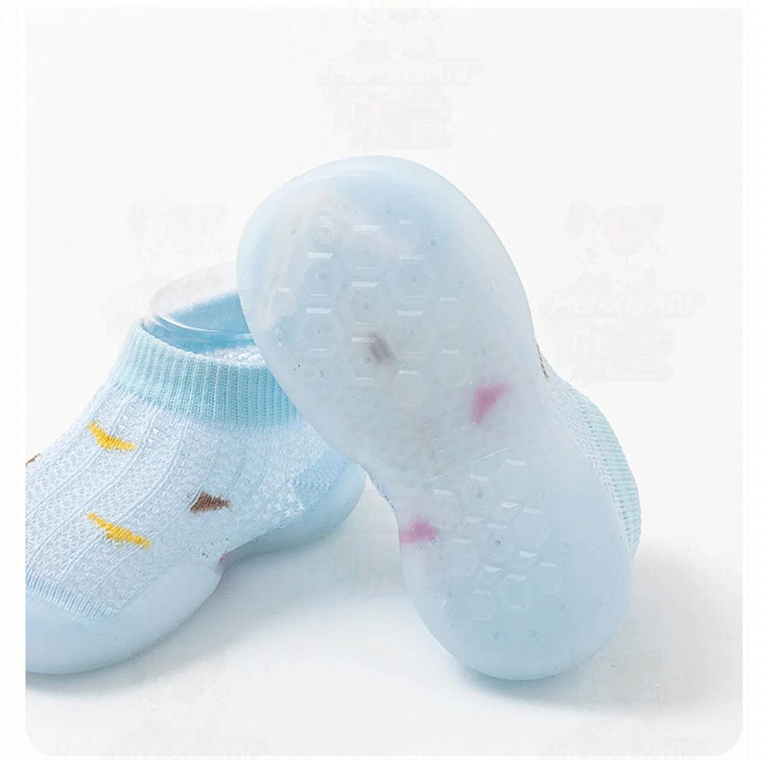 Children's Walking Shoes Baby Floor Shoes Baby Socks Shoes Non Slip Indoor Soft Sole Mesh Surface Thin Sandals One Foot Pedal - ToylandEU