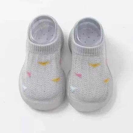 Children's Walking Shoes Baby Floor Shoes Baby Socks Shoes Non Slip Indoor Soft Sole Mesh Surface Thin Sandals One Foot Pedal - ToylandEU