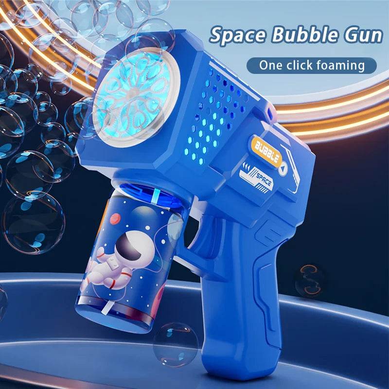 Childrens Handheld Automatic Porous Space Bubble Gun Outdoor Entertainment Toy Without Bubble Water - ToylandEU
