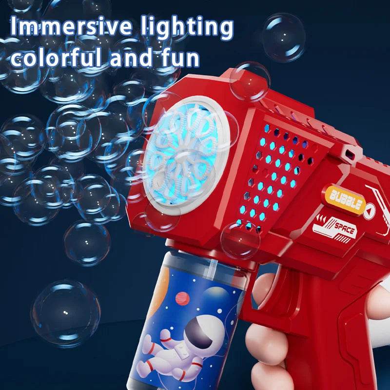 Childrens Handheld Automatic Porous Space Bubble Gun Outdoor Entertainment Toy Without Bubble Water - ToylandEU