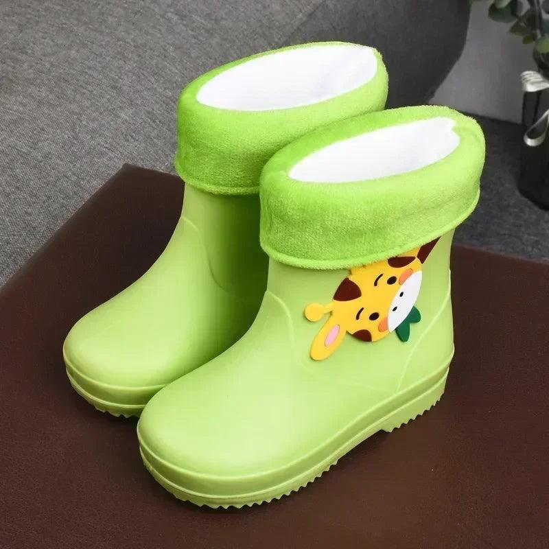 Childrens Rain Boots | Lighted Soles Zip | Toylandeu