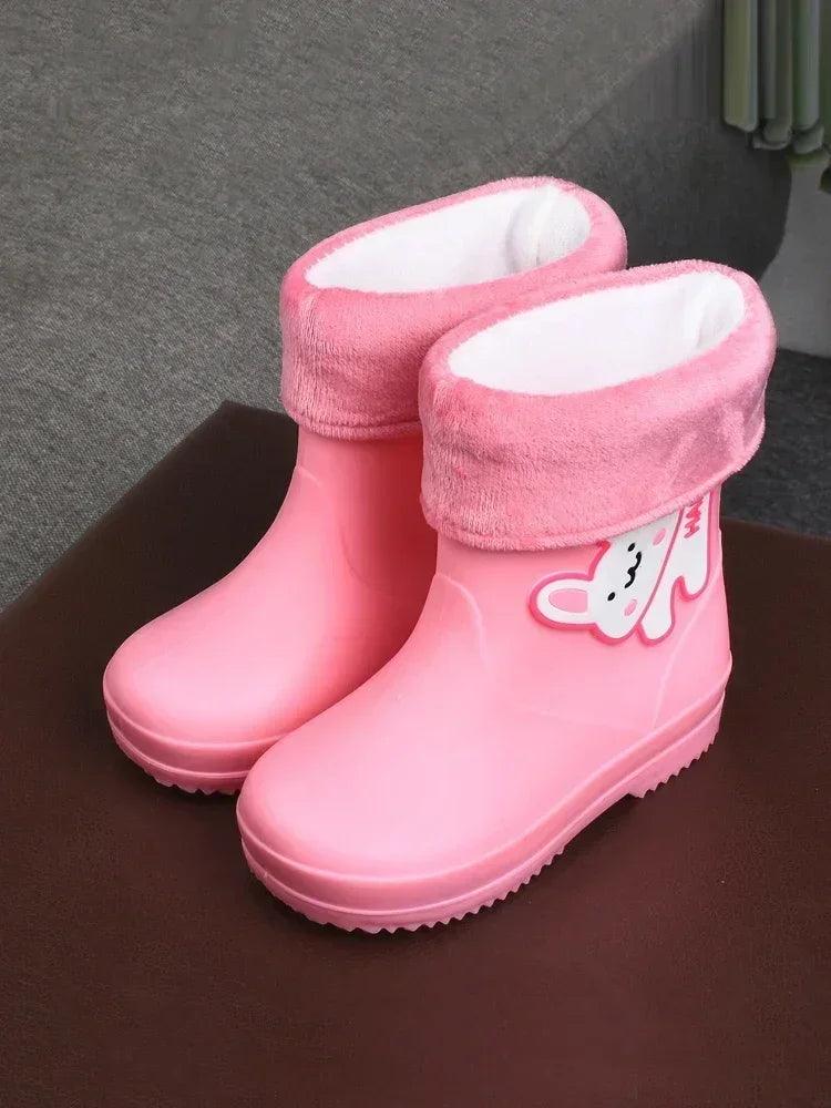 Childrens Rain Boots | Lighted Soles Zip | Toylandeu