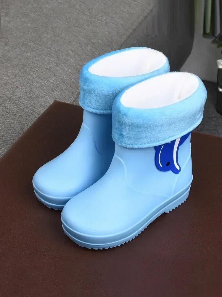Childrens Rain Boots | Lighted Soles Zip | Toylandeu