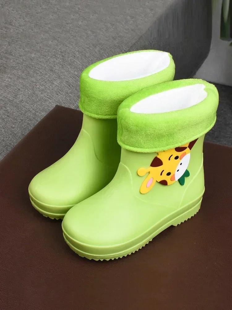 Childrens Rain Boots | Lighted Soles Zip | Toylandeu