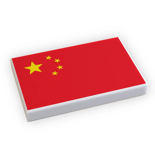 LEGO China Flag 2x3 Tile Printed Directly No Stickers - ToylandEU