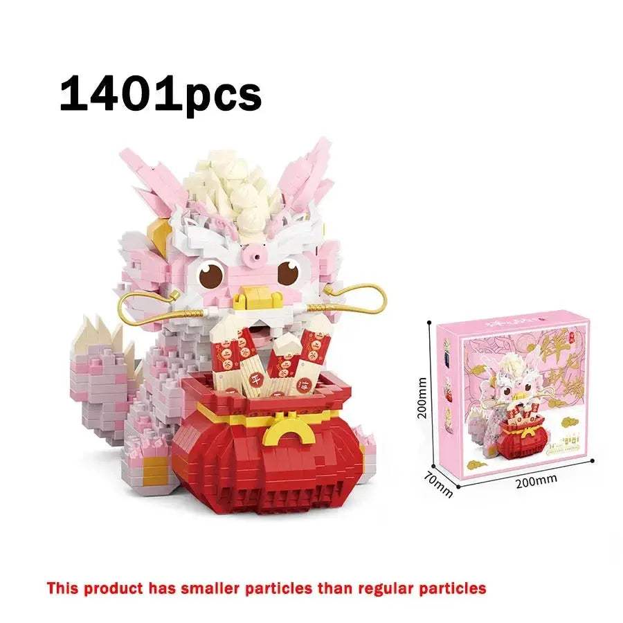 Chinese New Year Lion Dance Micro Blocks Desktop Decor Gift - ToylandEU