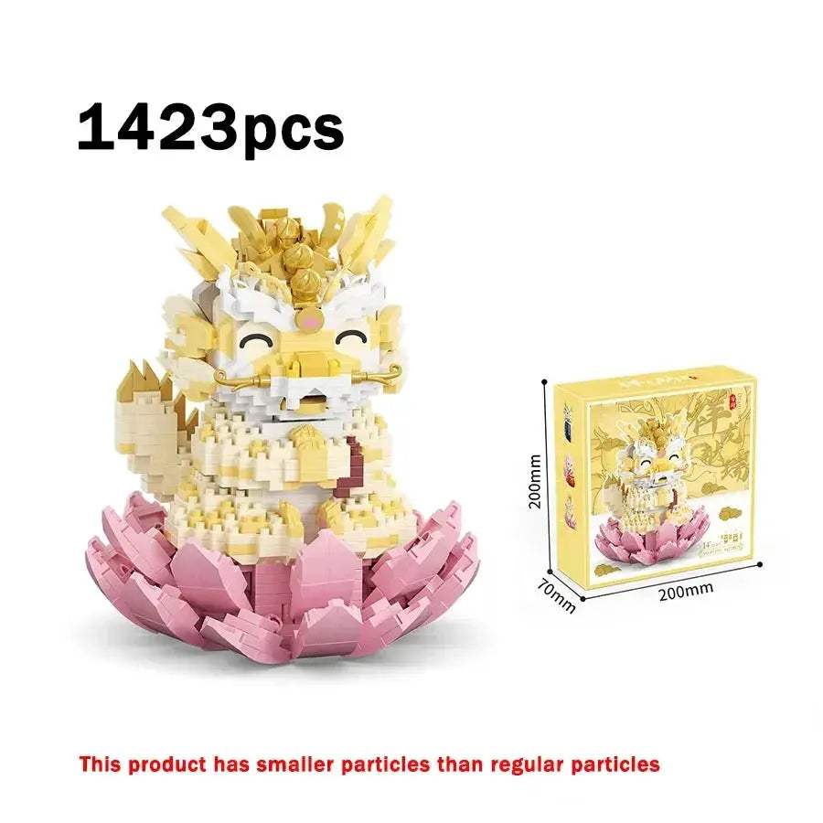 Chinese New Year Lion Dance Micro Blocks Desktop Decor Gift - ToylandEU