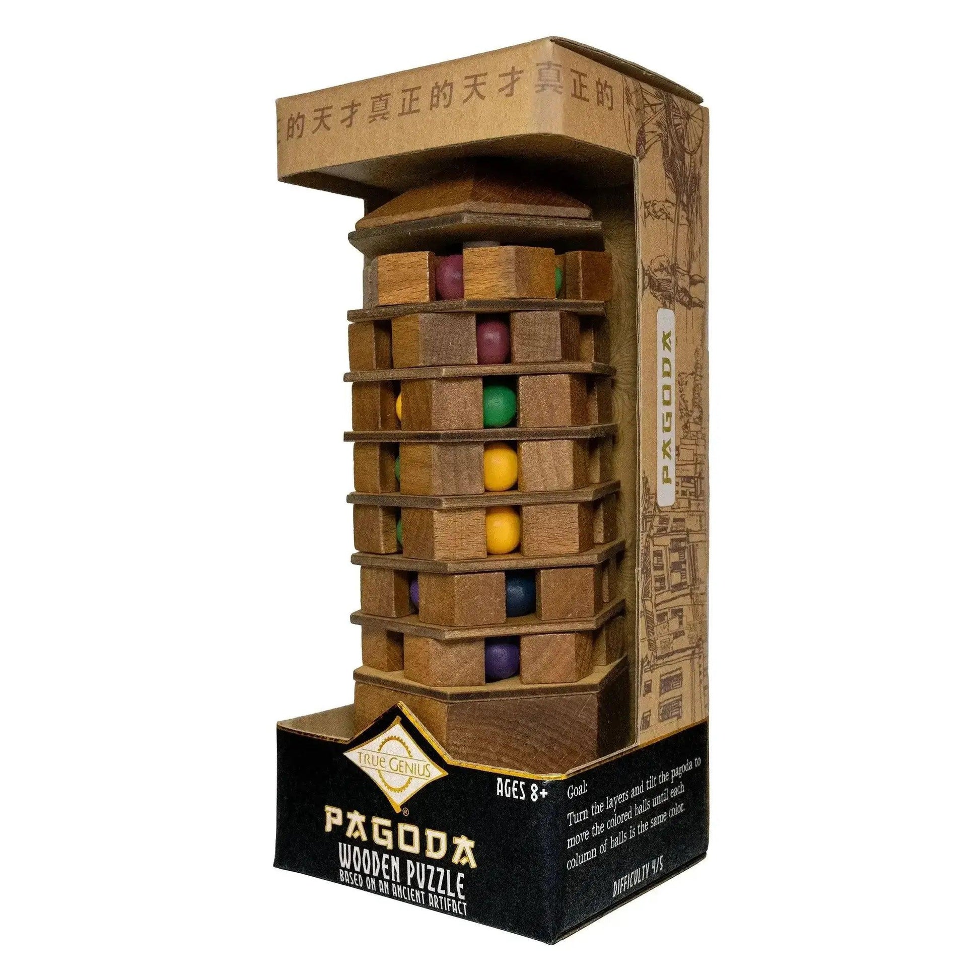  Chinese Pagoda Tilt Puzzle Colored Spheres Brain Teaser -  ToylandEU™
