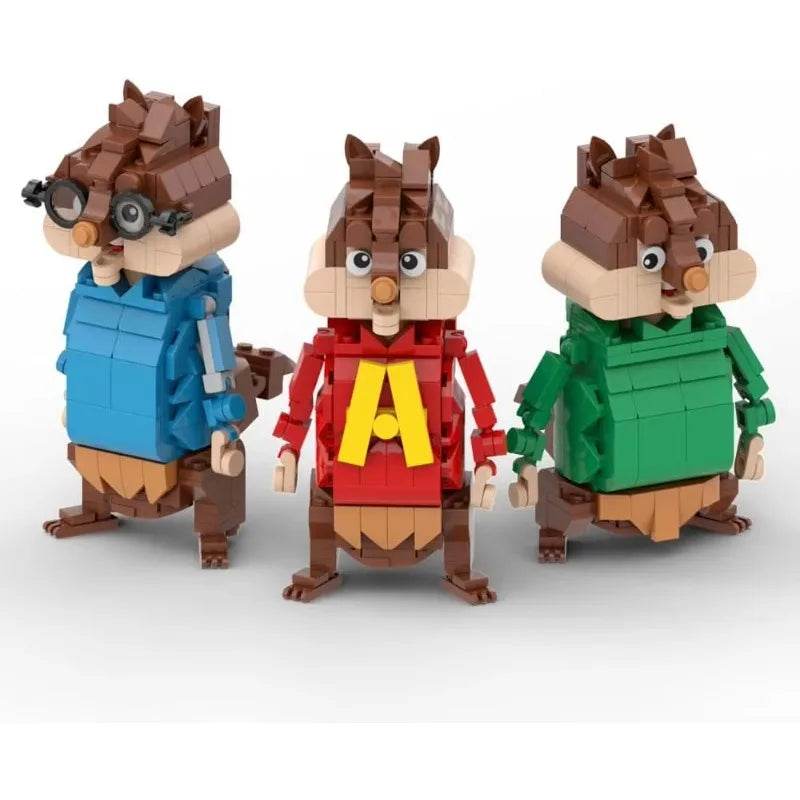 Chipmunk Building Blocks Set 3 in 1 Alvin Simon Theodore Toy - ToylandEU