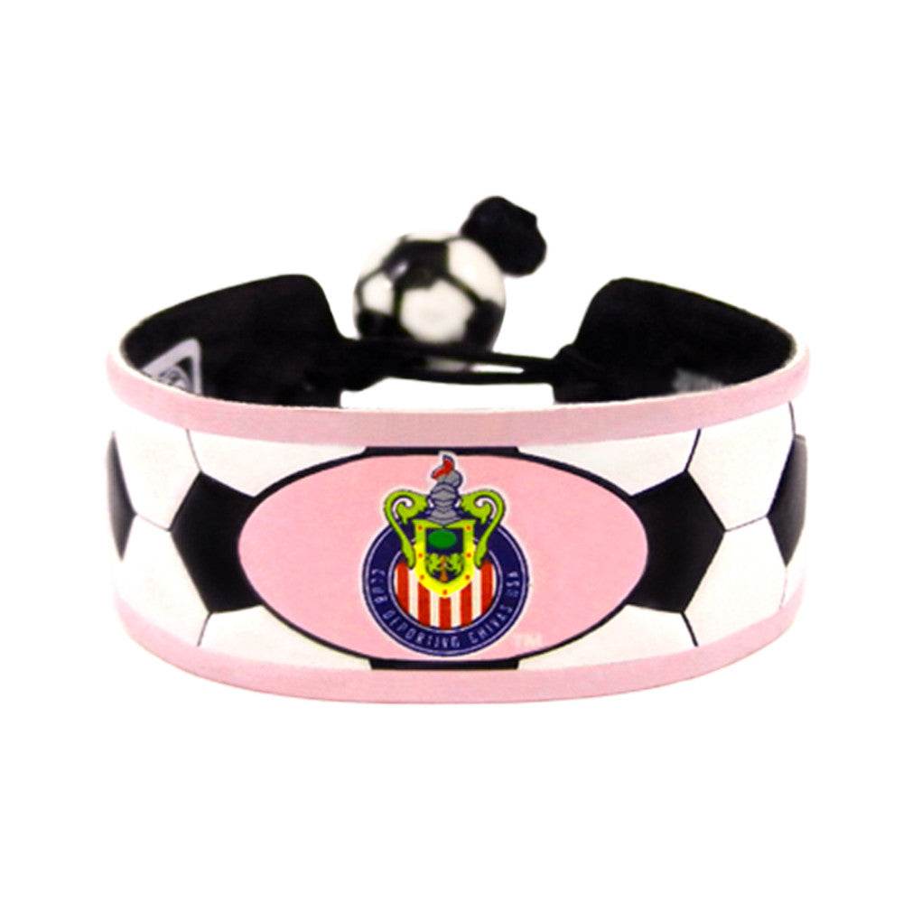 Chivas USA Club Bracelet Pink Leather Soccer Accessory - ToylandEU