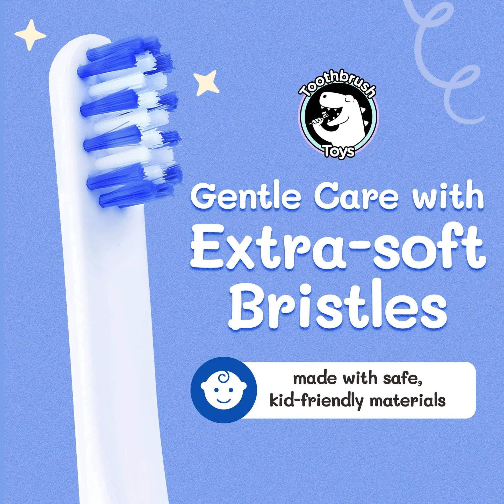 Chompers the Shark Toothbrush for Kids With Bonus Brush Head - ToylandEU