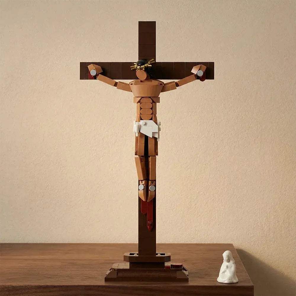 Christian Cross Lego Compatible Building Blocks Desktop Ornament Gift - ToylandEU