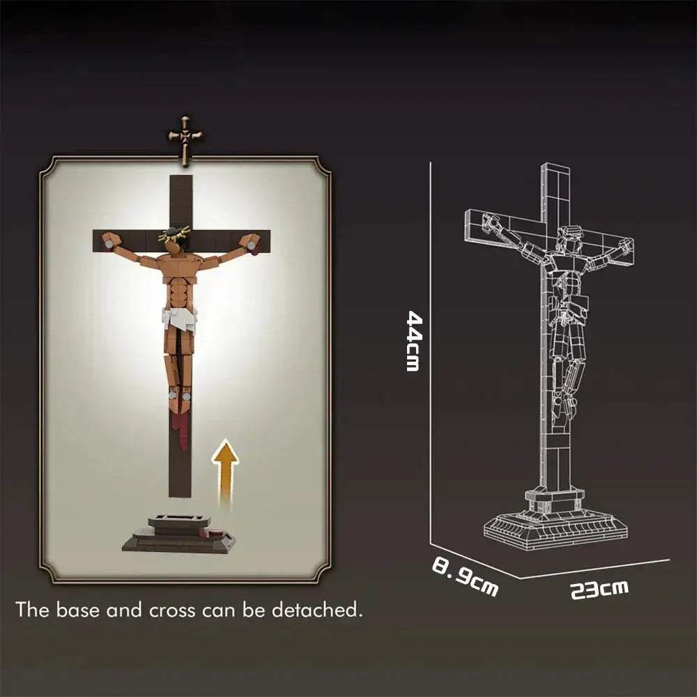 Christian Cross Lego Compatible Building Blocks Desktop Ornament Gift - ToylandEU