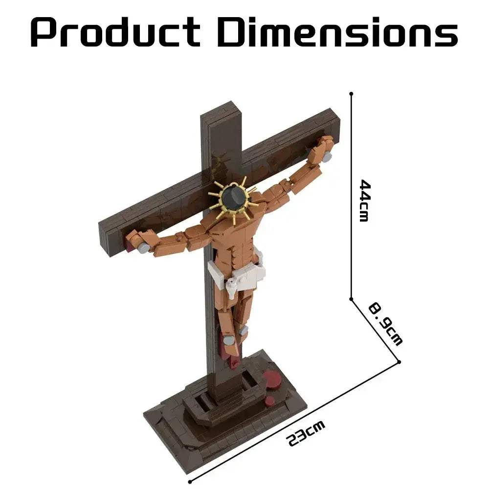 Christian Cross Lego Compatible Building Blocks Desktop Ornament Gift - ToylandEU
