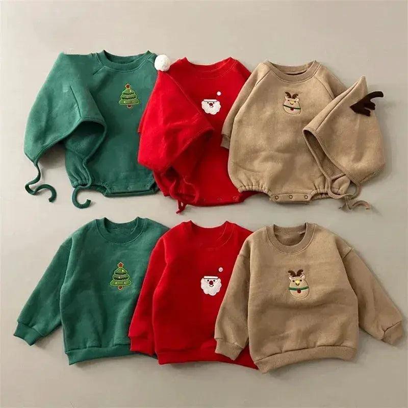  Christmas Baby Romper Set Santa Rudolph Theme With Hat -  ToylandEU™