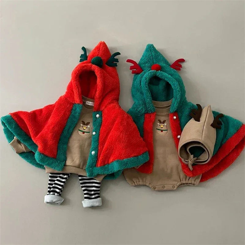 Christmas Baby Romper Set With Hat Santa Rudolph Theme - ToylandEU
