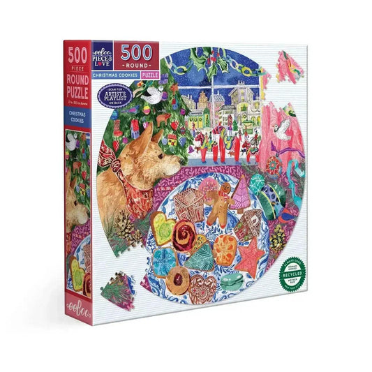  Watercolor Christmas Cookies Round Puzzle With Playlist -  ToylandEU™