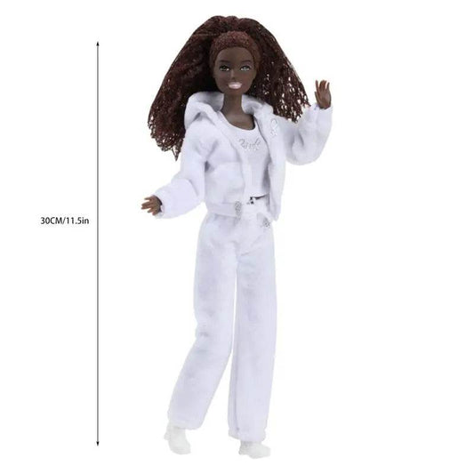 Christmas Family Set with Baby Girl and Black Dolls 5.5 and 11.5 Inch Kids Toys - ToylandEU