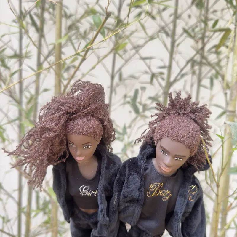 Christmas Family Set with Baby Girl and Black Dolls 5.5 and 11.5 Inch Kids Toys - ToylandEU