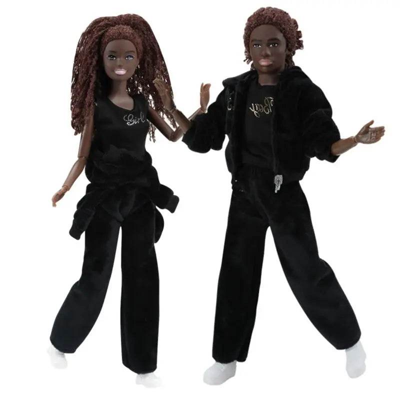 Christmas Family Set with Baby Girl and Black Dolls 5.5 and 11.5 Inch Kids Toys - ToylandEU