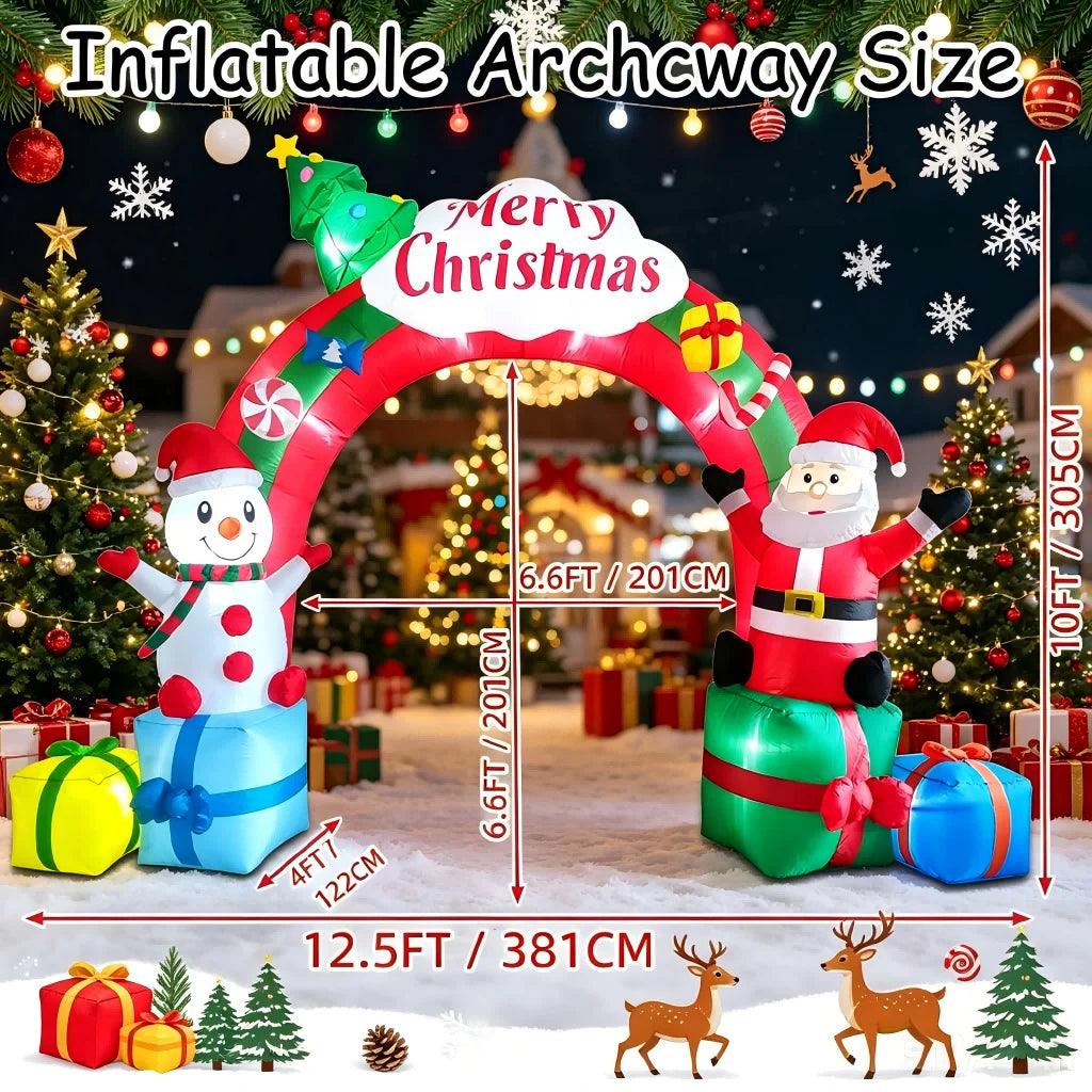 Christmas Inflatable Arch | 12.5ft w/ Blower | Toylandeu™