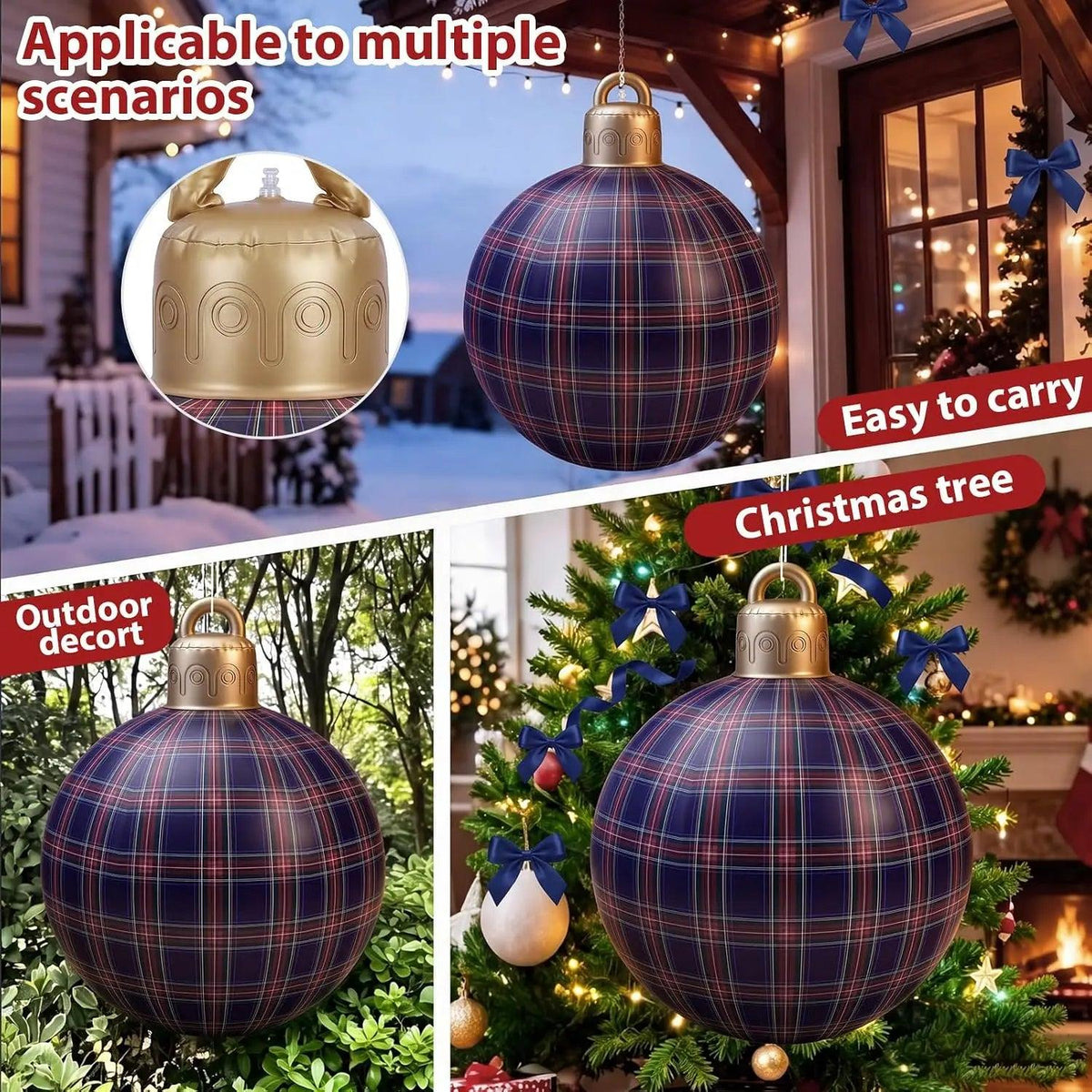 Christmas Inflatable Balls | 32 Inch 3 Pack | Toylandeu™