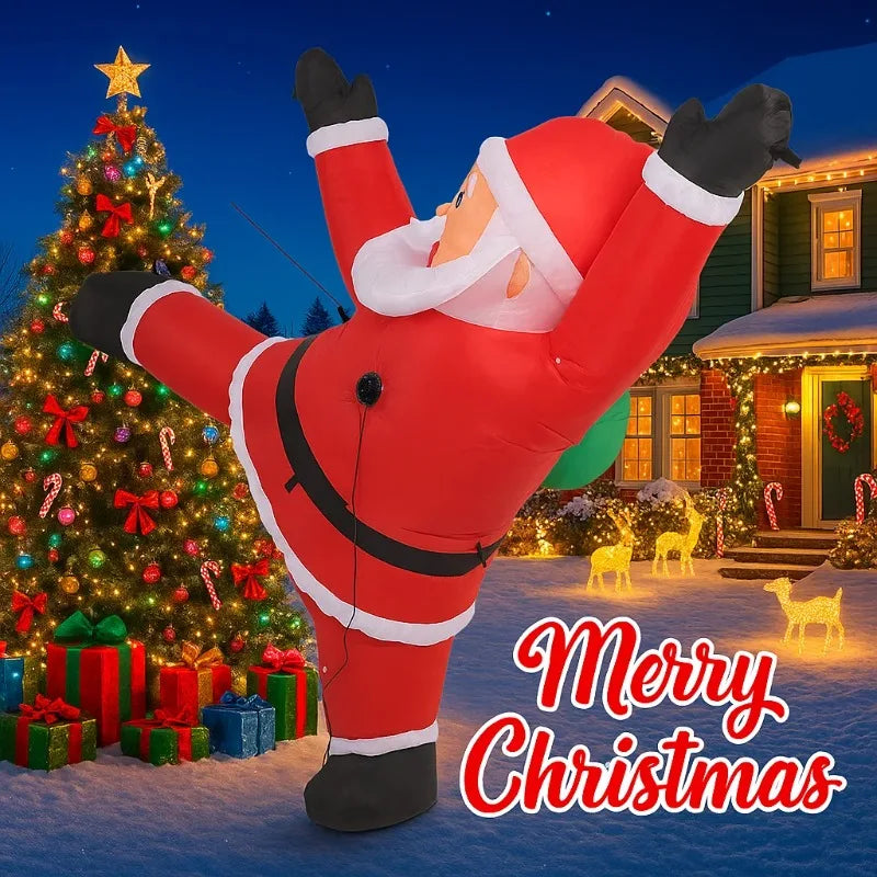Christmas Inflatable Climbing Santa | LED Lights | Toylandeu™