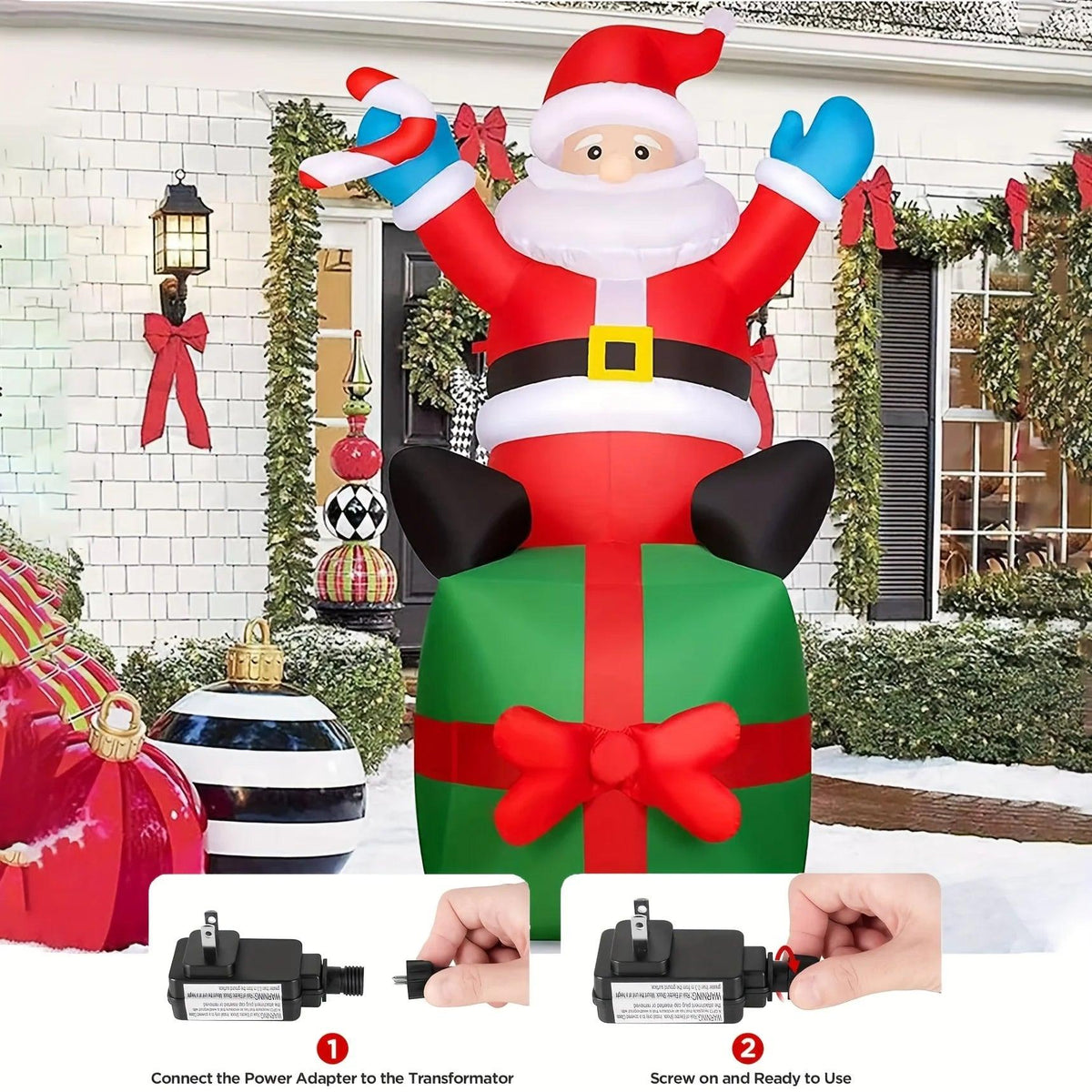 Christmas Inflatable Santa | 6.1 Ft Height | Toylandeu™