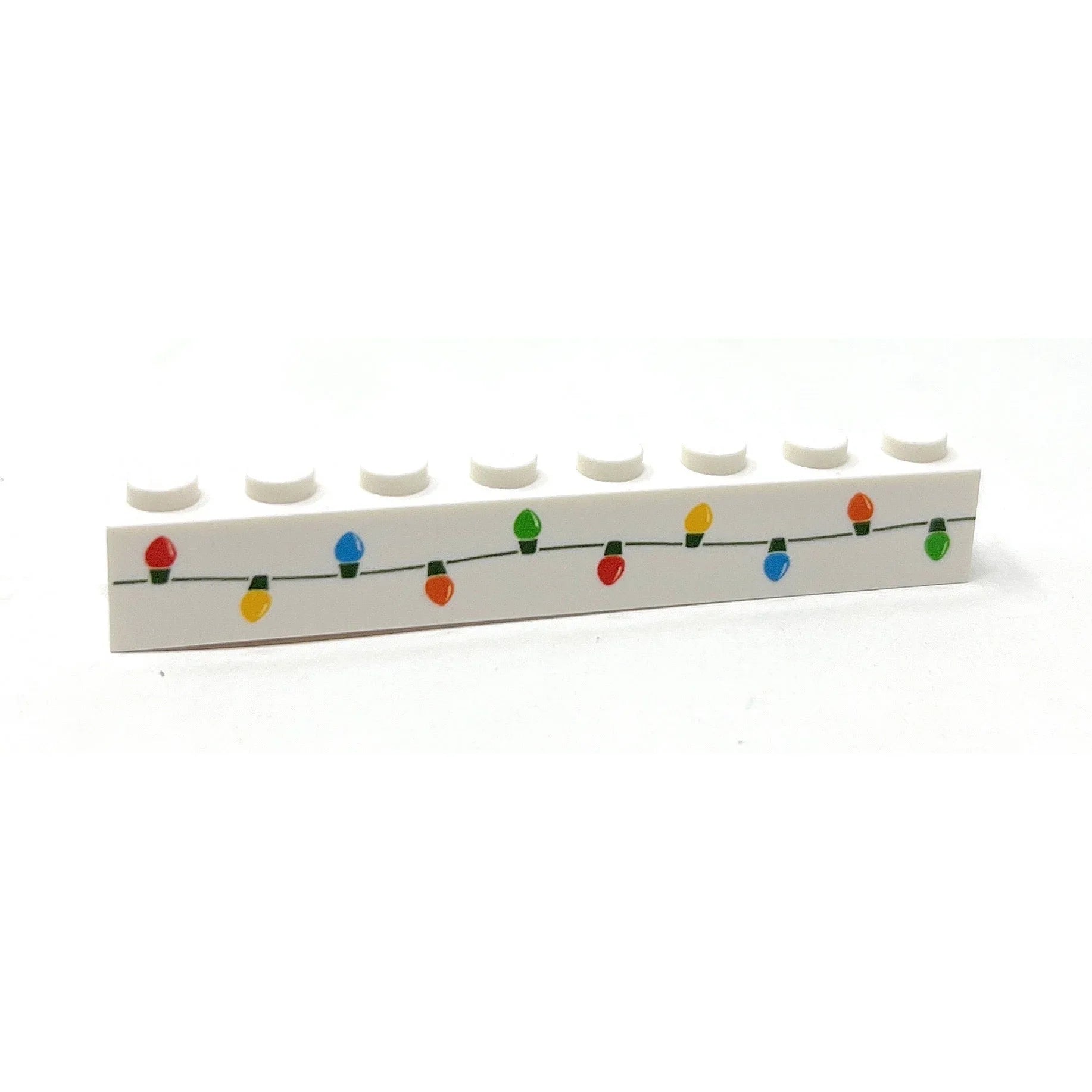 Custom Printed LEGO Brick 1x8 Christmas Lights for Builders - ToylandEU