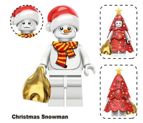 LEGO Figure Christmas Snowman With Top Hat Scarf Carrot Nose Button Details With Festive Accessories - ToylandEU