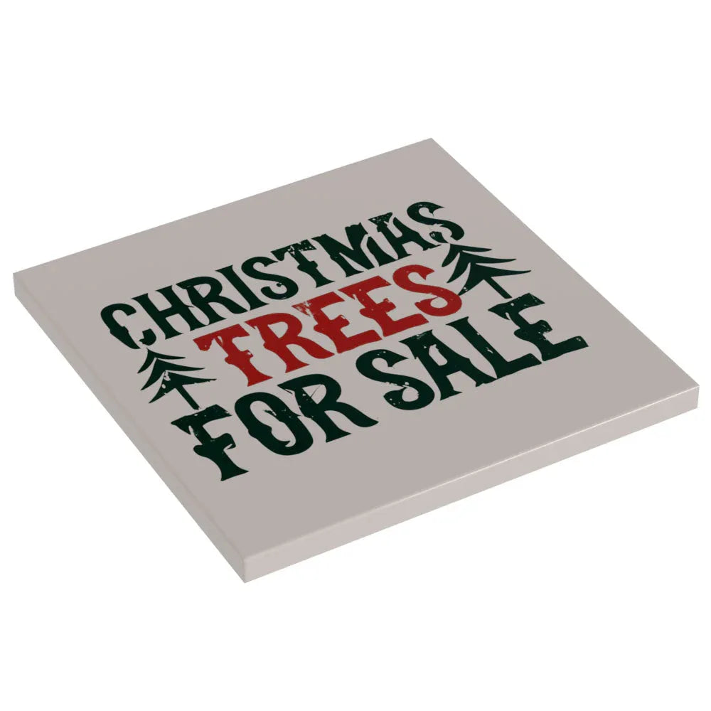 Christmas Trees for Sale Sign (6x6 Tile), B3 Customs made using LEGO parts - ToylandEU