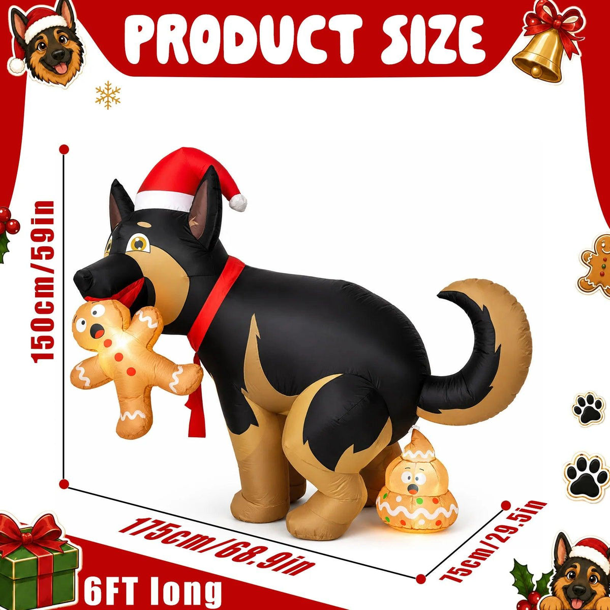 Christmas Yard Decor | 5ft Tall | Toylandeu™