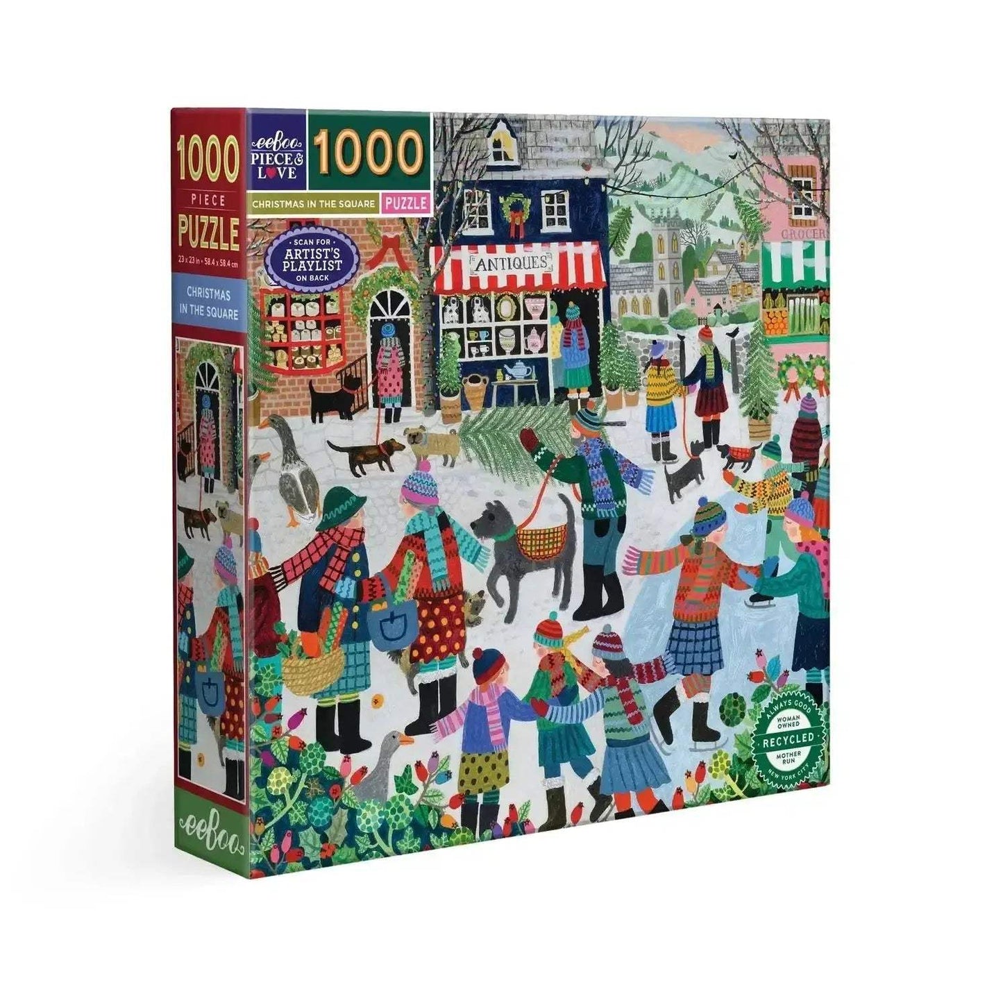 Christmas In The Square 1000-Piece Jigsaw Puzzle With Full-Color Insert - ToylandEU