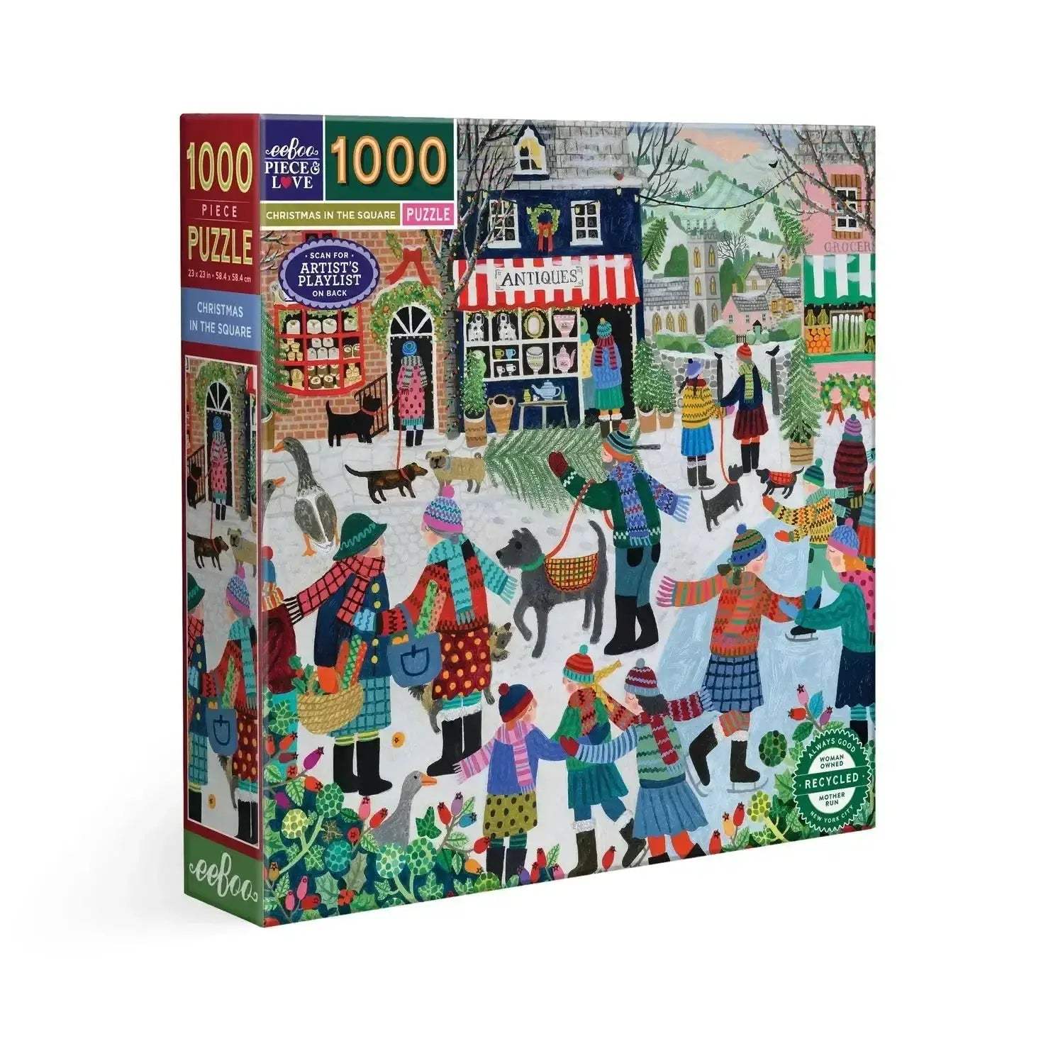 Christmas In The Square 1000-Piece Jigsaw Puzzle With Full-Color Insert - ToylandEU