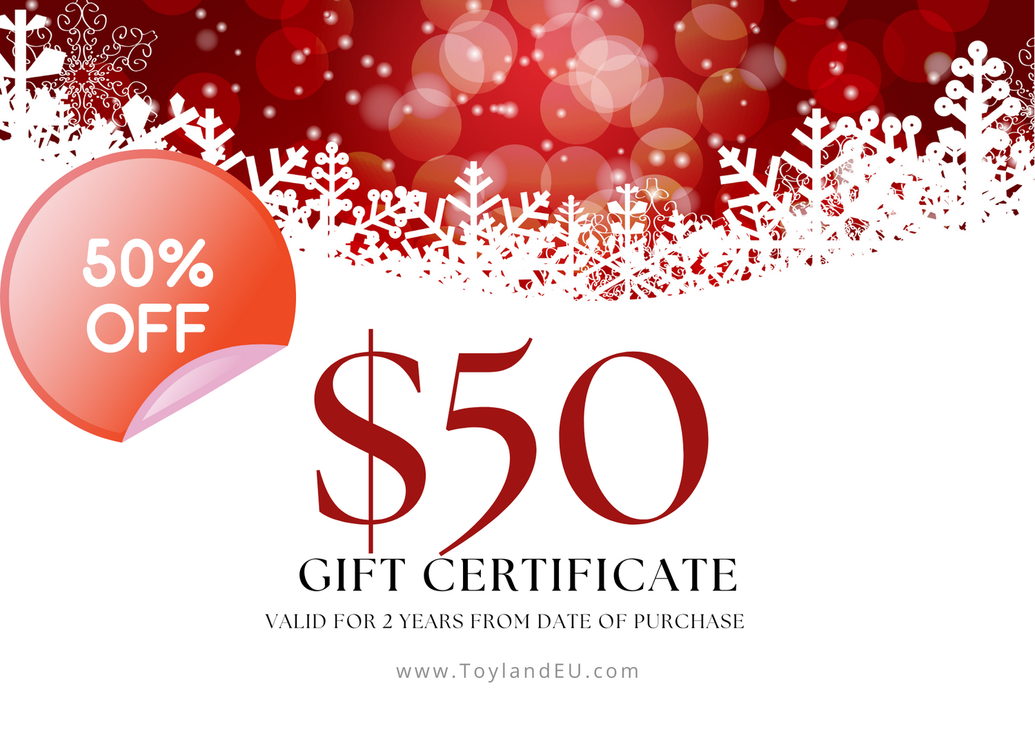 ToylandEU.com Gift Card- Best Black Friday Toy Deals 50% Discount applied at Checkout Toyland EU