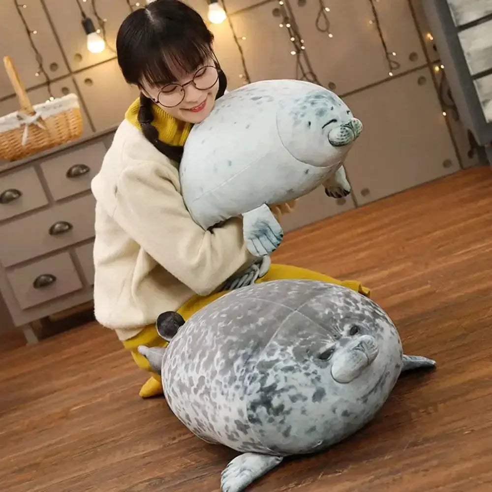 Chubby Blob Seal Pillow Plush Toy Ultra Soft Cuddle - ToylandEU