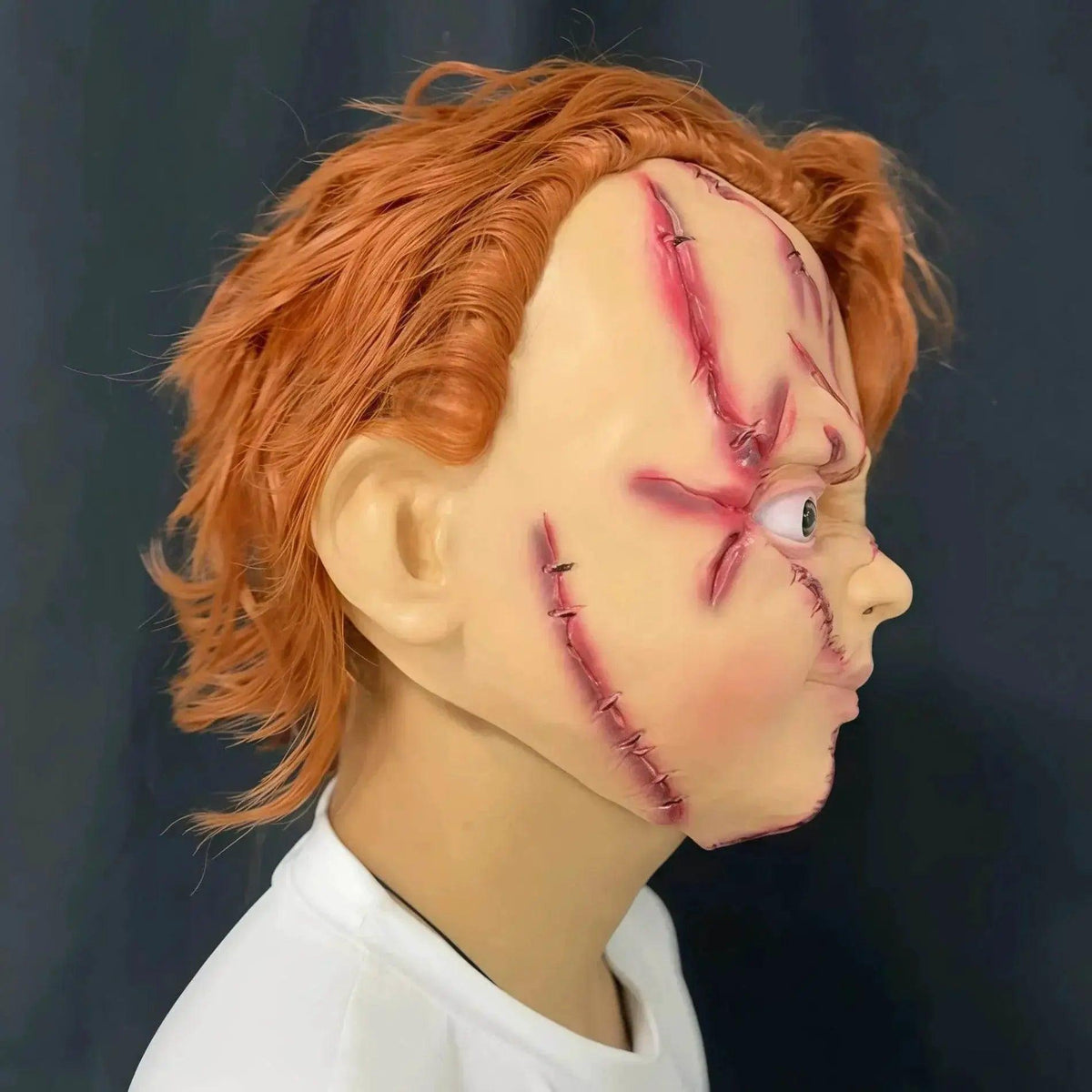  Scary Chucky Mask Horror Doll Latex Full Head Halloween Costume Creepy Killer Face Cosplay Prop Adults Head Cover Party Decor -  ToylandEU™