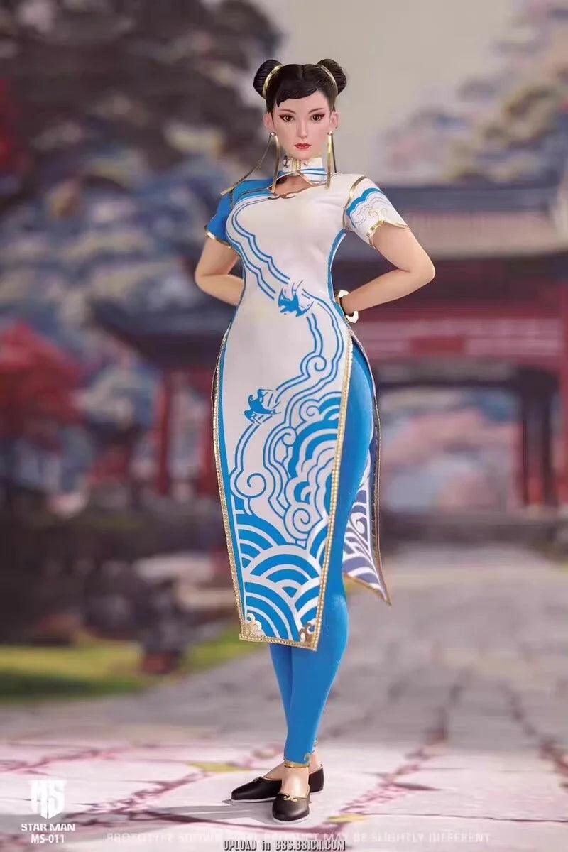 Chun Li Action Figure | 1/6 Blue Cheongsam | Toylandeu™ 