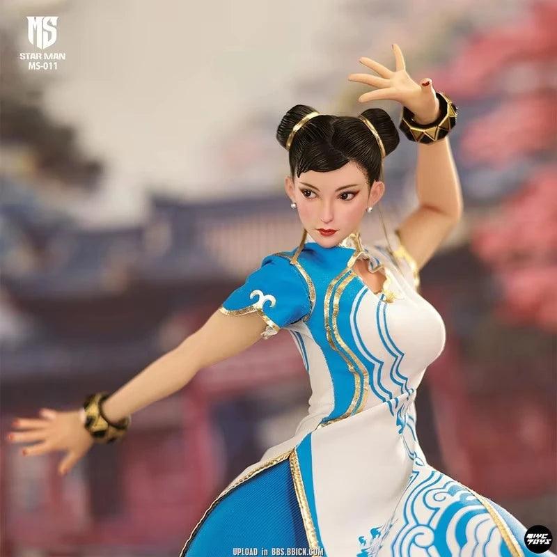  Chun Li Action Figure | 1/6 Blue Cheongsam | Toylandeu™ 