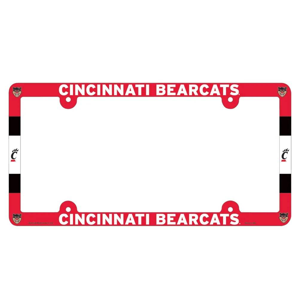 Cincinnati Bearcats Full Color License Plate Frame Plastic - ToylandEU