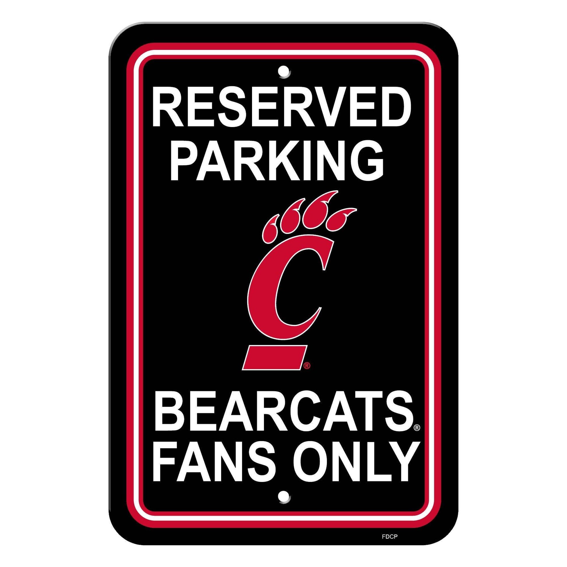 Cincinnati Bearcats Sign 12x18 Plastic Reserved Parking - ToylandEU