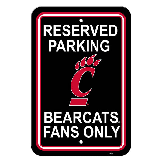Cincinnati Bearcats Sign 12x18 Plastic Reserved Parking - ToylandEU