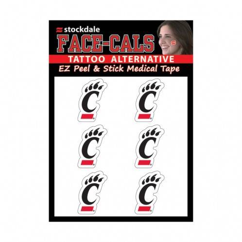 Cincinnati Bearcats Tattoo Face Decals Special Order - ToylandEU