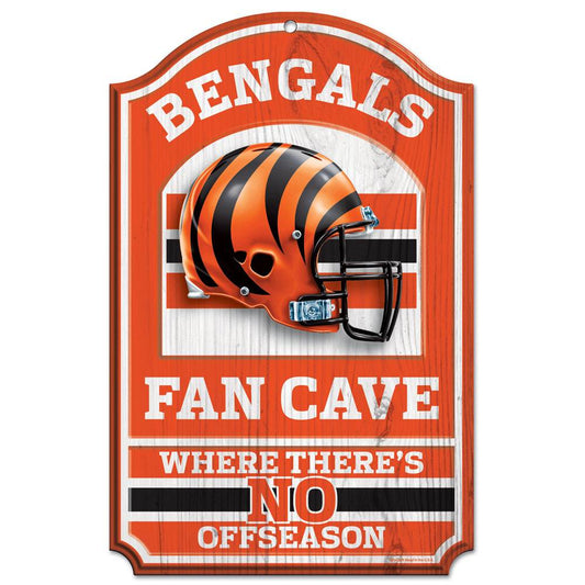 Cincinnati Bengals 11x17 Wood Fan Cave Sign Wall Decor - ToylandEU