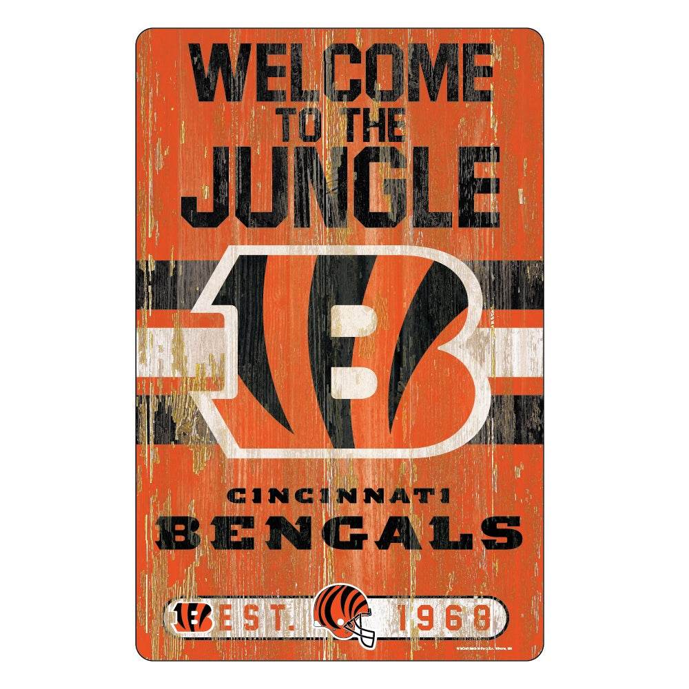 Cincinnati Bengals 11x17 Wood Sign Slogan Design Wincraft - ToylandEU