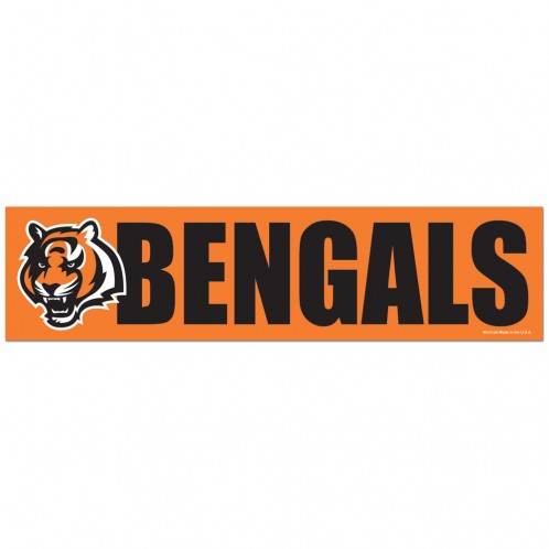 Cincinnati Bengals 3x12 Bumper Strip Self Adhesive Decal - ToylandEU