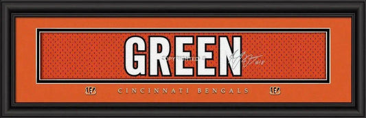  Cincinnati Bengals AJ Green Print Framed 8x24 Jersey Style -  ToylandEU™