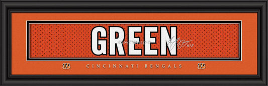 Cincinnati Bengals AJ Green Print Framed 8x24 Jersey Style - ToylandEU
