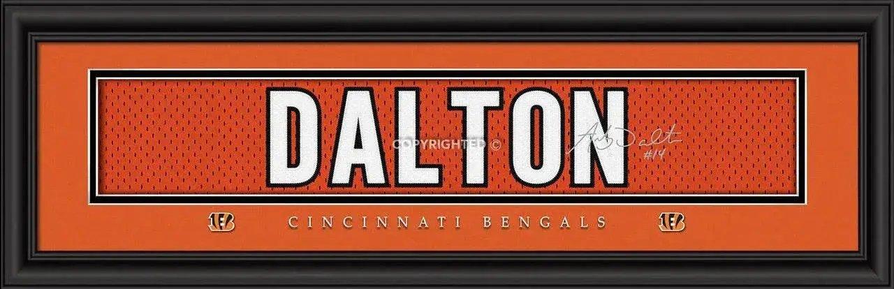  Cincinnati Bengals Andy Dalton Print Signature 8x24 Framed -  ToylandEU™